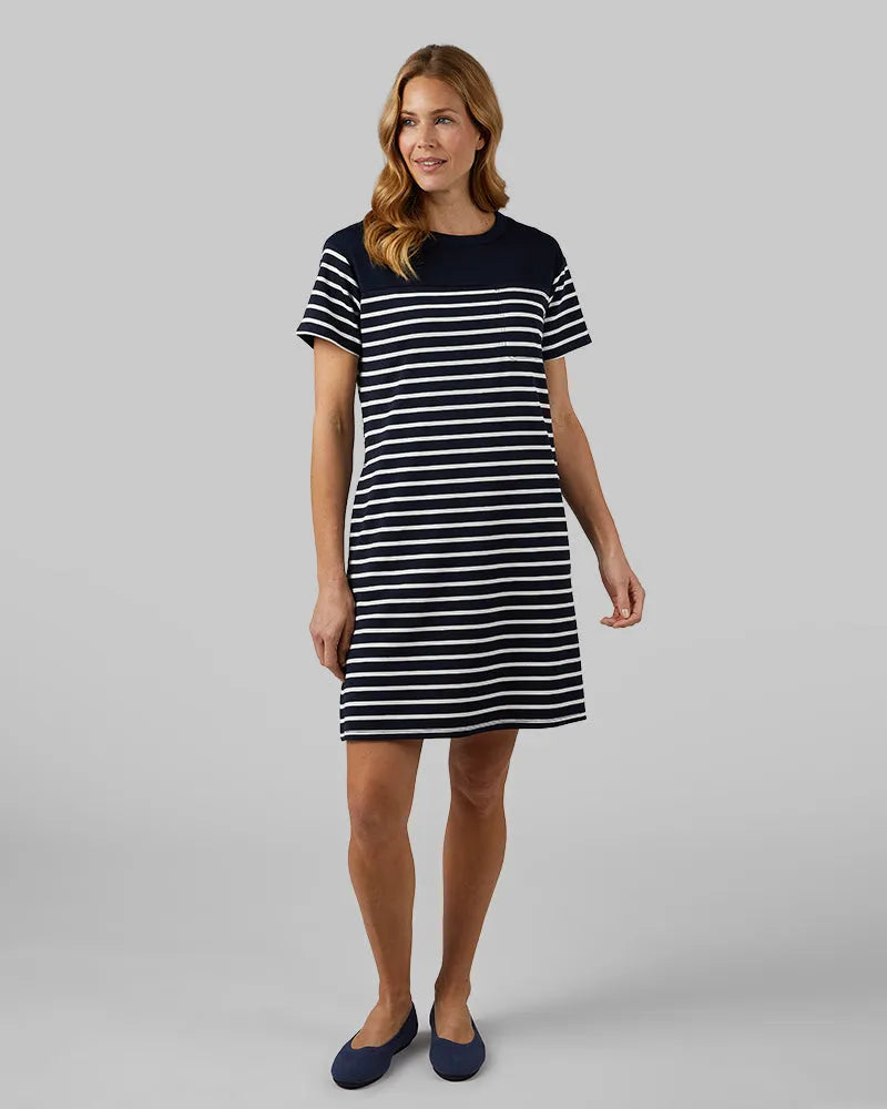 NAVY/OFF WHITE STRIPE