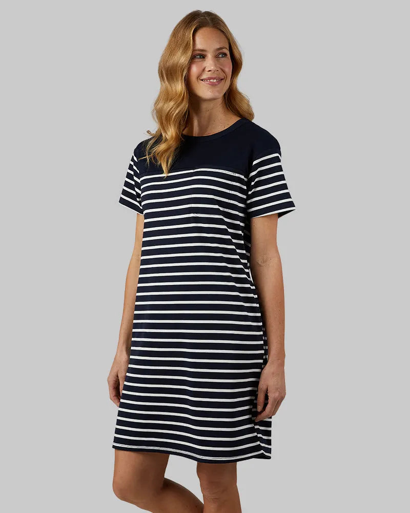 NAVY/OFF WHITE STRIPE