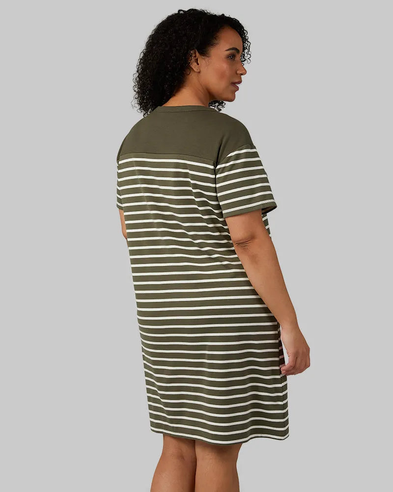 MILITARY OLIVE/OFF WHITE STRIPE
