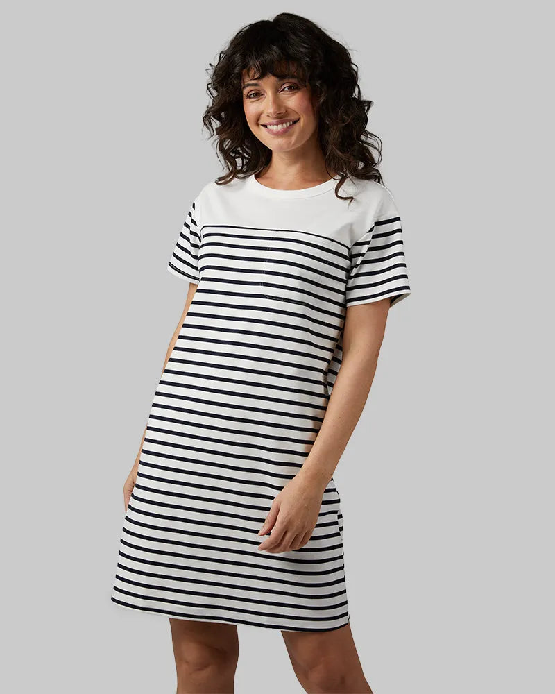 OFF WHITE/NAVY STRIPE