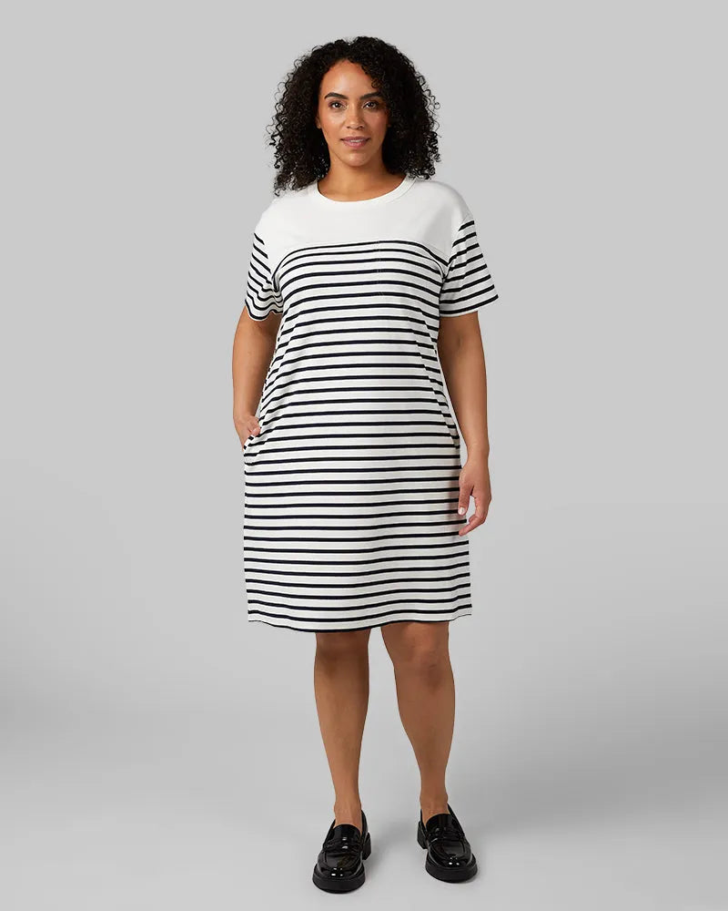 OFF WHITE/NAVY STRIPE