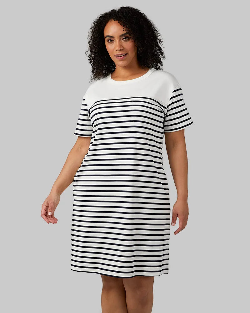 OFF WHITE/NAVY STRIPE