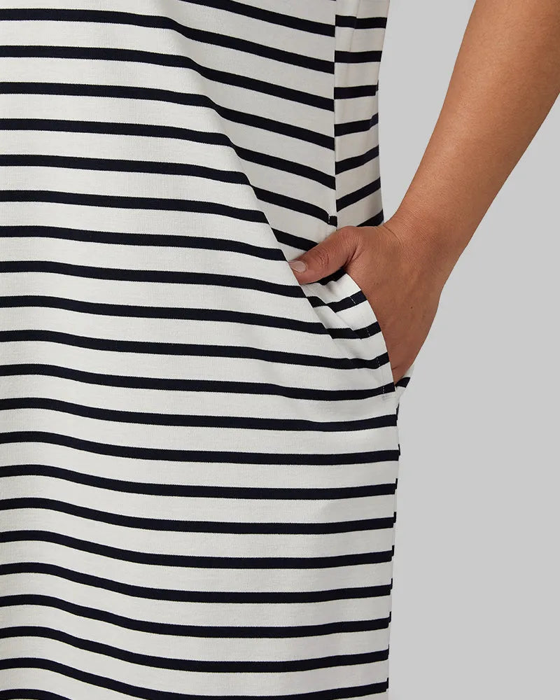 OFF WHITE/NAVY STRIPE