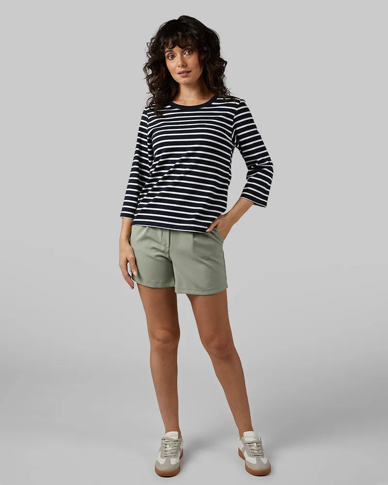 NAVY/OFF WHITE STRIPE