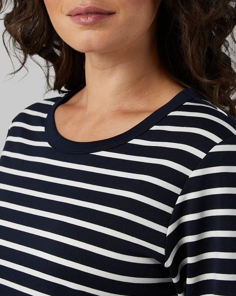 NAVY/OFF WHITE STRIPE