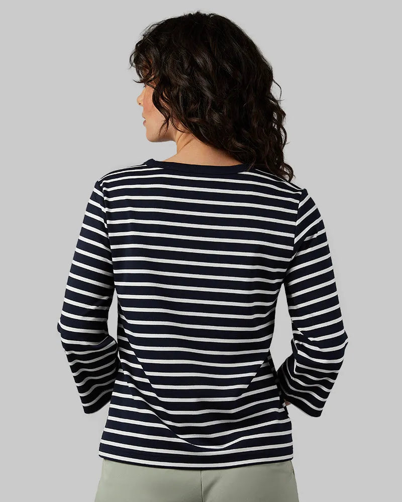 NAVY/OFF WHITE STRIPE