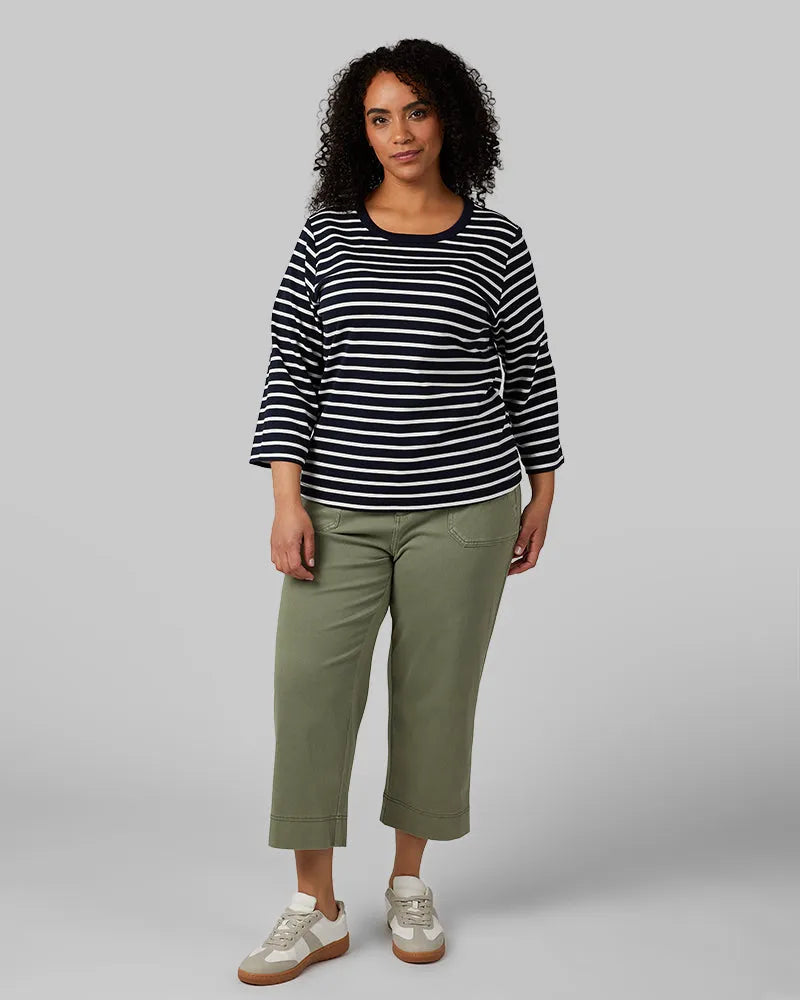 NAVY/OFF WHITE STRIPE