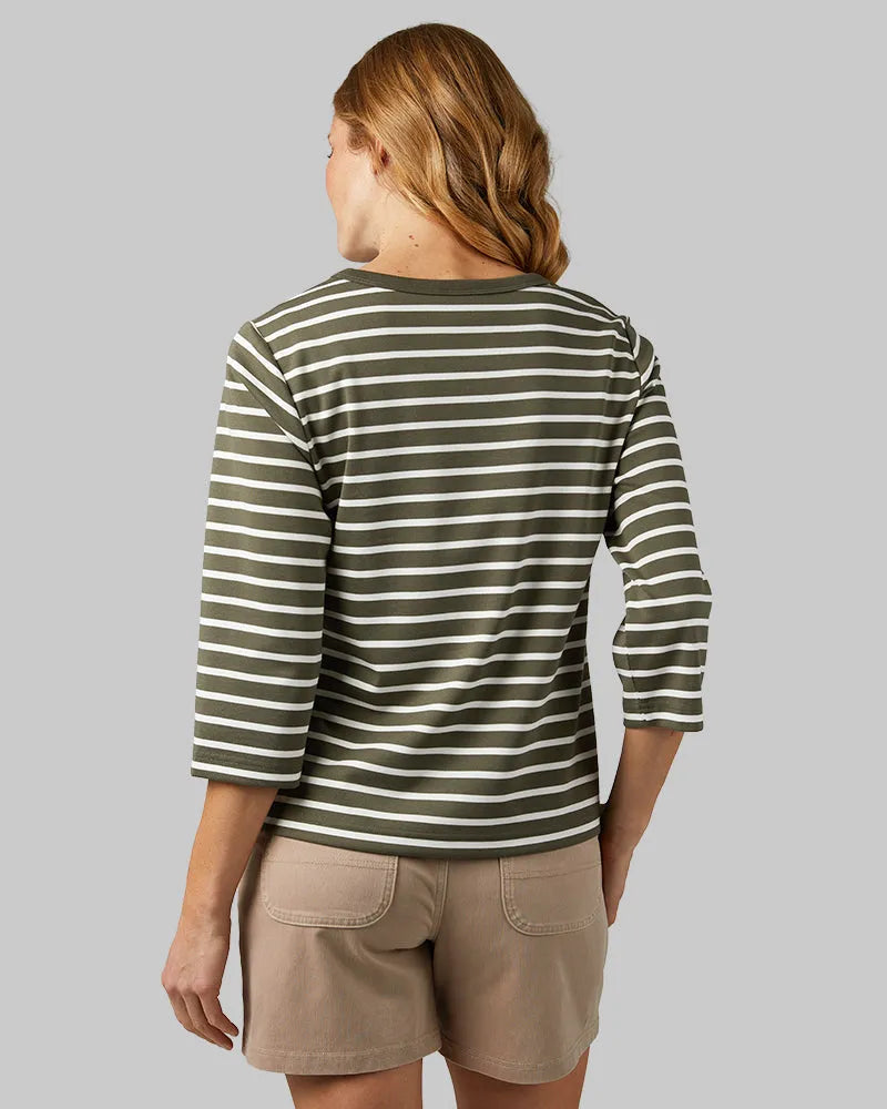 MILITARY OLIVE/OFF WHITE STRIPE