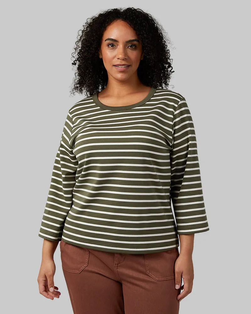 MILITARY OLIVE/OFF WHITE STRIPE