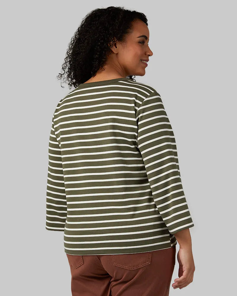 MILITARY OLIVE/OFF WHITE STRIPE