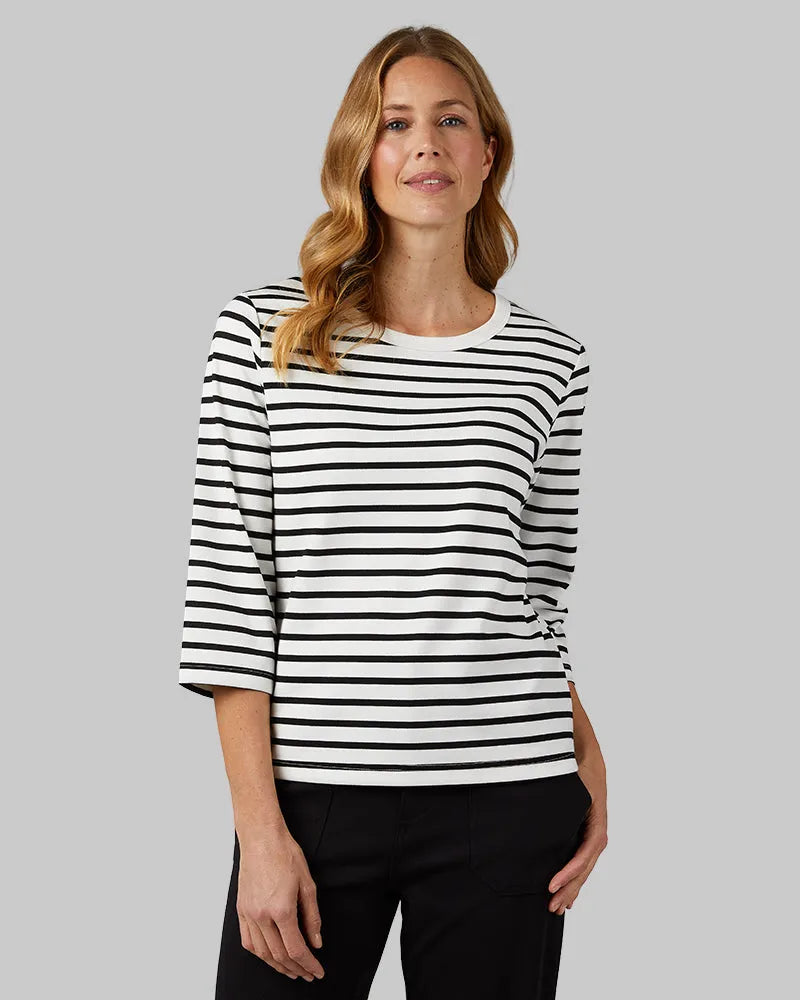 OFF WHITE/BLACK STRIPE