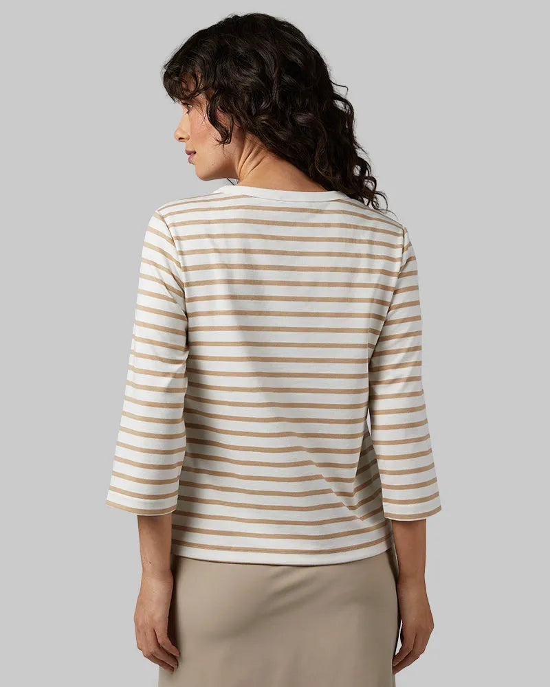 OFF WHITE/KHAKI STRIPE