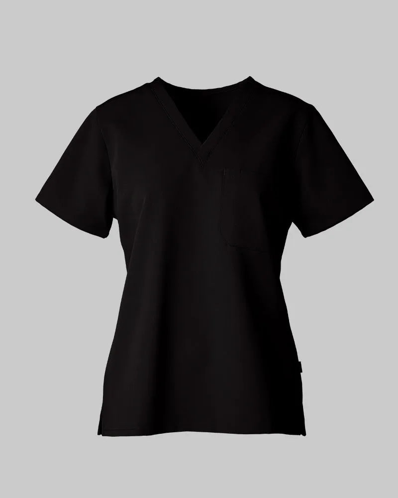 Women's V-Neck Scrub Top with Chest Pocket